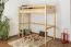 Kinderbett / Hochbett Kiefer massiv Vollholz natur 120 – Abmessung 90 x 200 cm