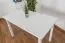 Tisch Kiefer massiv Vollholz weiß lackiert Junco 228C (eckig) - Abmessung 70 x 120 cm