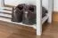 Schuhregal Buche Vollholz massiv weiß lackiert Junco 224 - 70 x 58 x 26 cm (H x B x T)