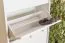 Schuhschrank Kiefer Vollholz massiv weiß lackiert Junco 210 - Abmessung 150 x 72 x 30 cm