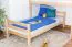 Etagenbett / Spielbett Phillip Buche massiv natur mit Regal, inkl. Rollrost - 90 x 200 cm, teilbar
