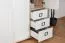 Kinderzimmer - Drehtürenschrank / Kleiderschrank Benjamin 14, Farbe: Buche / Weiß - 198 x 126 x 56 cm (H x B x T)