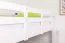 Hochbett "Easy Premium Line" K23/n, Buche Vollholz massiv weiß lackiert, teilbar - Liegefläche: 120 x 200 cm