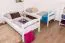 Stockbett für Erwachsene "Easy Premium Line" K18/n, Kopfteil mit Löchern, Buche Vollholz massiv Weiß - 90 x 200 cm, (L x B) teilbar