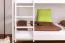 Stockbett für Erwachsene "Easy Premium Line" K19/n, Kopf- und Fußteil mit Löchern, Buche Vollholz massiv Weiß - 90 x 200 cm (B x L), teilbar