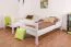 Stockbett für Erwachsene "Easy Premium Line" K21/n, Kopf- und Fußteil gerundet, Buche Vollholz massiv Weiß - 90 x 200 cm (B x L), teilbar