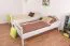 Stockbett für Erwachsene "Easy Premium Line" K21/n, Kopf- und Fußteil gerundet, Buche Vollholz massiv Weiß - 90 x 200 cm (B x L), teilbar