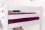 Stockbett für Erwachsene "Easy Premium Line" K20/n, Kopf- und Fußteil gerade, Buche Vollholz massiv Weiß - 90 x 200 cm (B X L), teilbar