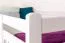 Stockbett für Erwachsene "Easy Premium Line" K20/n, Kopf- und Fußteil gerade, Buche Vollholz massiv Weiß - 90 x 200 cm (B X L), teilbar