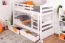 Etagenbett für Erwachsene "Easy Premium Line" K18/n inkl. 2 Schubladen und 2 Abdeckblenden, Kopfteil mit Löchern, Buche Vollholz massiv Weiß - 90 x 200 cm, (B x L) teilbar