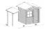 Gerätehaus Aucuba 01, Kiefer massiv, kesseldruckimprägniert, Grundfläche 3,29 m², Elementgartenhaus, inkl. Fußboden und Dachpappe, Satteldach