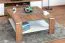 Couchtisch Manase 09, Farbe: Eiche Braun / Weiß Hochglanz - 90 x 88 x 45 cm (B x T x H)