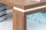 Couchtisch Manase 09, Farbe: Eiche Braun / Weiß Hochglanz - 90 x 88 x 45 cm (B x T x H)