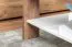 Couchtisch Manase 09, Farbe: Eiche Braun / Weiß Hochglanz - 90 x 88 x 45 cm (B x T x H)