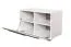 Schuhschrank Knoxville 21, Farbe: Kiefer Weiß / Grau - Abmessungen: 47 x 80 x 42 cm (H x B x T), mit 1 Klapptür und 4 Fächern