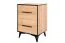 Nachtkommode Altels 22, Farbe: Riviera Eiche / Dunkelbraun - Abmessungen: 68 x 47 x 40 cm (H x B x T)