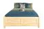 Kinderbett / Jugendbett Kiefer massiv Vollholz natur 78, inkl. Lattenrost - Abmessung 120 x 200 cm