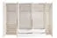 Drehtürenschrank / Kleiderschrank mit Rahmen Siumu 38, Farbe: Weiß / Weiß Hochglanz - 226 x 322 x 60 cm (H x B x T)