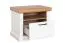 Nachtkommode Lotofaga 21, Farbe: Weiß / Walnuss - 52 x 62 x 43 cm (H x B x T)