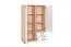 Kommode 27, Farbe: Buche / Weiß - 134 x 86 x 37 cm (H x B x T)