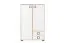 Kommode 27, Farbe: Buche / Weiß - 134 x 86 x 37 cm (H x B x T)