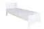 Weißes Kinderbett, kleines Jugendbett Buche Massivholz 109, inkl. Lattenrost, Matratzenmaße 80 x 200 cm, stabil und langlebig