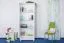 Vitrine Kiefer massiv Vollholz weiß Junco 34 - Abmessungen: 195 x 80 x 35 cm (H x B x T)