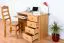 Schreibtisch Kiefer massiv Vollholz Erlefarben Junco 191 - Abmessungen: 75 x 100 x 55 cm (H x B x T)