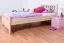 Kinderbett / Jugendbett Buche massiv Vollholz natur 109C, inkl. Lattenrost - 200 x 100 cm (L x B)