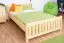 Kinderbett / Jugendbett Kiefer massiv Vollholz natur 65, inkl. Lattenrost - 140 x 200 cm (B x L)