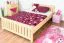 Kinderbett / Jugendbett Kiefer massiv Vollholz natur 65, inkl. Lattenrost - 140 x 200 cm (B x L)