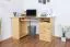 Schreibtisch Kiefer massiv Vollholz natur Junco 186 - Abmessungen: 75 x 138 x 83 cm (H x B x T)