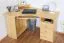 Schreibtisch Kiefer massiv Vollholz natur Junco 186 - Abmessungen: 75 x 138 x 83 cm (H x B x T)