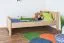 Einzelbett / Gästebett Buche massiv Vollholz natur 107, inkl. Lattenrost - Abmessung 80 x 200 cm