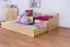 Jugendbett / Funktionsbett Kiefer massiv Vollholz natur 93, inkl. Lattenrost - 90 x 200 cm (B x L)