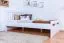 Jugendbett "Easy Premium Line" K8 inkl.1 Abdeckblende, 120 x 200 cm Buche Vollholz massiv weiß lackiert