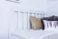 Jugendbett "Easy Premium Line" K8 inkl.1 Abdeckblende, 120 x 200 cm Buche Vollholz massiv weiß lackiert