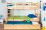 Etagenbett / Stockbett SET mit 2 Matratzen K20/h | inkl. Liegeplatz und 2 Abdeckblenden | Kopfteil gerade | Buche massiv Natur | Liegefläche: 90 x 200 cm