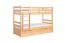 Etagenbett / Stockbett SET mit 2 Matratzen K20/h | inkl. Liegeplatz und 2 Abdeckblenden | Kopfteil gerade | Buche massiv Natur | Liegefläche: 90 x 200 cm