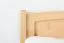Kinderbett / Jugendbett Buche massiv Vollholz natur 117, inkl. Lattenrost - 90 x 200 cm (B x L)