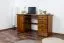 Schreibtisch Kiefer massiv Vollholz Eichefarben 003 - Abmessung 74 x 136 x 55 (H x B x T)