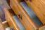 Schreibtisch Kiefer massiv Vollholz Eichefarben 003 - Abmessung 74 x 136 x 55 (H x B x T)