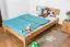 Massivholzbett / Jugendbett Wooden Nature 01, mit Kopfteil, Eiche geölt, Liegefläche 140 x 200 cm, besondere Holzveredelung, einzigartiges Design