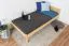 Kinderbett / Jugendbett Kiefer massiv Vollholz natur 86, inkl. Lattenrost - 100 x 200 cm (B x L)