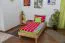 Bett 90 x 200 cm Kernbuche massiv geölt