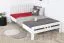 "Easy Premium Line" Doppelbett K8 in Überlänge 140 x 220 cm, Buche Vollholz massiv weiß lackiert