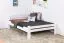 Einzelbett / Gästebett "Easy Premium Line" K5, 140 x 200 cm Buche Vollholz massiv weiß lackiert