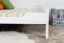 Einzelbett/ Gästebett "Easy Premium Line" K5, 160 x 200 cm Buche Vollholz massiv weiß lackiert