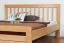 Jugendbett "Easy Premium Line" K8/1 inkl. 1 Abdeckblende, 180 x 200 cm Buche Vollholz massiv Natur