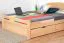 Jugendbett "Easy Premium Line" K5, inkl. 2 Schubladen und 1 Abdeckblende, 140 x 200 cm Buche Vollholz massiv Natur, inkl. Lattenrost